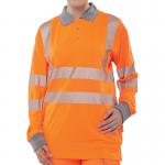 Beeswift High Visibility Executive Long Sleeve Polo Shirt Saturn Yellow 5XL BPKEXECLSSY5xL BSW24767