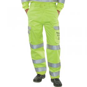 Beeswift High Visibility Trousers Saturn Yellow 32 CARC5SY32 BSW24868