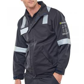 Beeswift ARC Woven Jacket Fire Retardant Anti-static Navy Blue S BSW24907