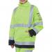 Beeswift Two Tone ARC Woven Hi Vis Jacket Fire Retardant Anti-static Saturn Yellow/Navy Blue S BSW24914