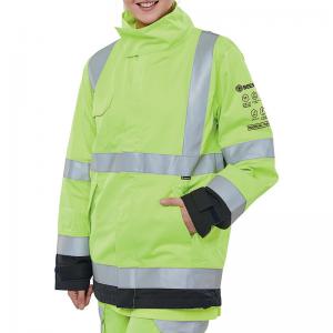 Beeswift Two Tone ARC Woven Hi Vis Jacket Fire Retardant Saturn