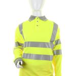 Beeswift Ladies High Visibility Long Sleeve Polo Shirt Saturn Yellow M BSW24972