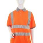 Beeswift Ladies High Visibility Short Sleeve Polo Shirt Orange L BSW24977