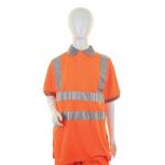 Beeswift Ladies High Visibility Short Sleeve Polo Shirt Orange L BSW24977