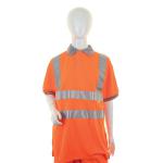 Beeswift Ladies High Visibility Short Sleeve Polo Shirt Orange XL BSW24980