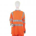 Beeswift Ladies High Visibility Long Sleeve Polo Shirt Orange L LPK28ORL BSW24983