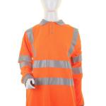 Beeswift Ladies High Visibility Long Sleeve Polo Shirt Orange S BSW24985
