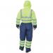 Beeswift Two Tone Hi Visibility Thermal Waterproof Coverall Saturn Yellow/Navy Blue L BSW25116