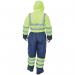 Beeswift Two Tone Hi Visibility Thermal Waterproof Coverall Saturn YellowNavy Blue S BD900SYNS BSW25117