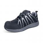 Beeswift Non Metallic S3 Lace Up Water Resistant Trainer 1 Pair Black/Grey 04 BSW25631