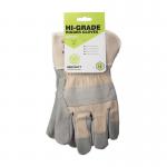 Beeswift Canadian High Quality Leather Rigger Gloves 1 Pair Grey One Size BSW27072