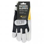 Beeswift Drivers Gloves 1 Pair Soft Grain Leather Black XL BSW27081