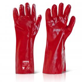 Beeswift PVC Gauntlets 1 Pair 16 Inch Red 16 inch BSW27089