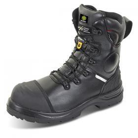 Beeswift Click Trencher Internal Metatarsal Side Zip and Lace Up Safety Boots 1 Pair Black 09 BSW29193