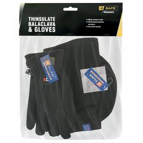 Beeswift Thinsulate Balaclava and Gloves Set Black One Size BS205 BSW29348