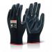 Beeswift Nite Star Nylon Gloves 1 Pair Black L BSW30387