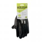 Beeswift Nite Star Nylon Gloves 1Pr Black Large BS053L BSW30387