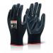 Beeswift Nite Star Nylon Gloves 1Pr Black Large BS053L BSW30387