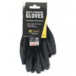 Beeswift Multipurpose PU Palm Coated Gloves 1Pr Blk Large BS043BLL BSW30413