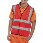 Beeswift High Visibility Waistcoat Full App G Red M BSW30579