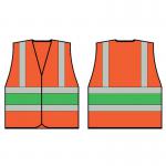 Beeswift High Visibility Vest Orange/Green S BSW31330