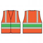 Beeswift High Visibility Vest Orange/Green M BSW31331