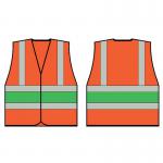 Beeswift High Visibility Vest Orange/Green L BSW31332