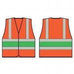 Beeswift High Visibility Vest Orange/Green 2XL BSW31334