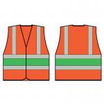 Beeswift High Visibility Vest OrangeGreen 3XL HVVA2G3XL BSW31335