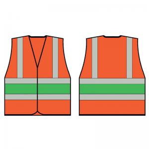 Beeswift High Visibility Vest OrangeGreen 3XL HVVA2G3XL BSW31335