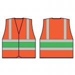 Beeswift High Visibility Vest OrangeGreen 4XL HVVA2G4XL BSW31336
