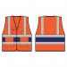 Beeswift High Visibility Executive Vest Orange/Navy Blue 3XL BSW31571