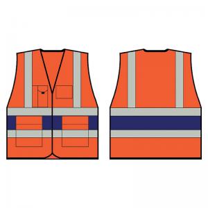 Beeswift High Visibility Executive Vest OrangeNavy Blue 4XL HVV45N4XL