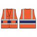 Beeswift High Visibility Executive Vest OrangeNavy Blue 4XL HVV45N4XL BSW31573