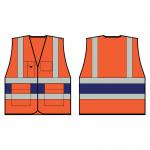 Beeswift High Visibility Executive Vest Orange/Navy Blue 5XL BSW31575