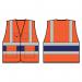 Beeswift High Visibility Executive Vest OrangeNavy Blue 5XL HVV45N5xL BSW31575