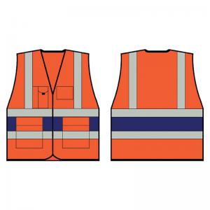 Beeswift High Visibility Executive Vest OrangeNavy Blue L HVV45NL