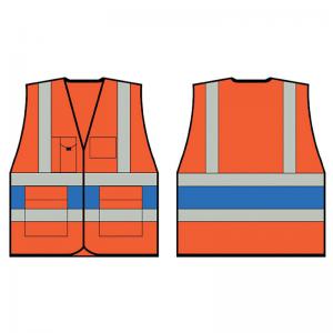 Beeswift High Visibility Executive Vest OrangeRoyal Blue 3XL