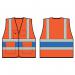 Beeswift High Visibility Executive Vest OrangeRoyal Blue 3XL HVV45RB3XL BSW31587