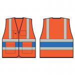 Beeswift High Visibility Executive Vest OrangeRoyal Blue S HVV45RBS BSW31601