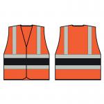 Beeswift High Visibility Vest Orange/Black 3XL BSW31603