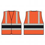 Beeswift High Visibility Vest OrangeBlack 3XL HVVA2BL3XL BSW31603