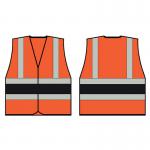 Beeswift High Visibility Vest OrangeBlack 2XL BSW31609