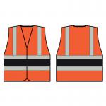 Beeswift High Visibility Vest OrangeBlack 2XL HVVA2BL2XL BSW31609