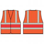 Beeswift High Visibility Vest Orange/Red 3XL BSW31619