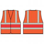 Beeswift High Visibility Vest Orange/Red 2XL BSW31625