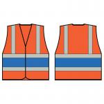 Beeswift High Visibility Vest OrangeRoyal Blue 2XL HVVA2RB2XL BSW31641