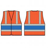 Beeswift High Visibility Vest OrangeRoyal Blue L HVVA2RBL BSW31645