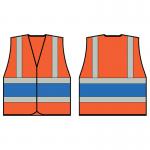 Beeswift High Visibility Vest OrangeRoyal Blue M HVVA2RBM BSW31647