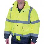 Beeswift Two Tone High Visibility Constructor Bomber Jacket Saturn Yellow/Navy Blue 3XL BSW32817